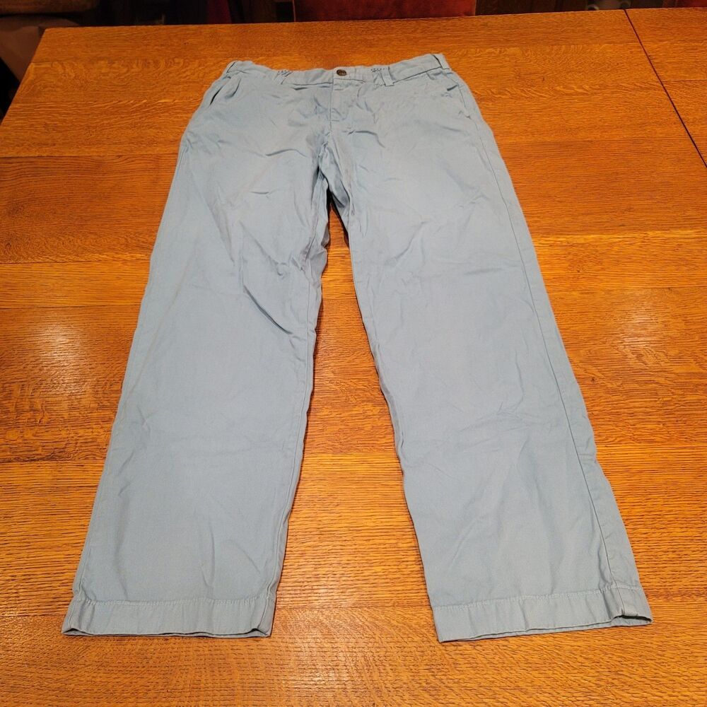 Brooks Brothers Clark 100% Cotton Pants 35x32 Teal Turquoise